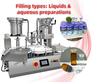 آلة تعبئة السوائل الصغيرة للمكتب لزجاجات 5 مل و7 مل و10 مل، معدات تعبئة أوتوماتيكية للماء/الزيت للزجاجات البلاستيكية والزجاجية - Product Image 2