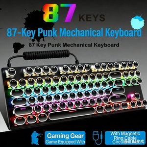 <span class=keywords><strong>Teclado</strong></span> Mecánico <span class=keywords><strong>K550</strong></span> Punk de 87 Teclas, Interruptor Azul, Retroiluminación RGB, Estructura Metálica Impermeable, <span class=keywords><strong>Teclado</strong></span> USB con Cable para Competencia de Juegos - Product Image 6