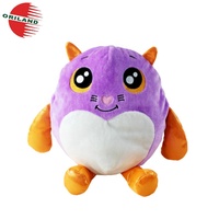 Jouet en peluche hibou mignon, accessoire lumineux de couleur rose clair