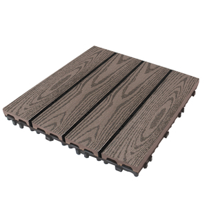 Pavimentazione WPC con Texture Legno <span class=keywords><strong>per</strong></span> Esterni, Piastrelle Quadrate 30cm, <span class=keywords><strong>Pavimento</strong></span> Composito <span class=keywords><strong>per</strong></span> Giardino e Decorazione Esterna - Product Image 1