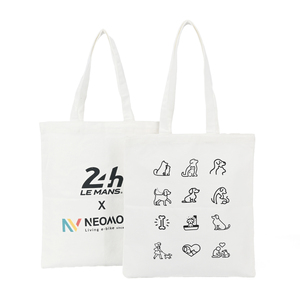 Sac fourre-tout en toile imprimé personnalisé <span class=keywords><strong>Le</strong></span> <span class=keywords><strong>Mans</strong></span> X NEOMO, thème Amoureux des animaux, sac de courses réutilisable en coton, grande pochette en tissu pour événements - Product Image 1