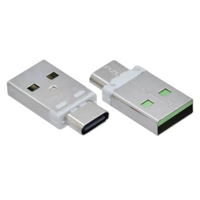 USBERR USB 2.0 Micro 5P B Male to Type C 16P Female OTG Adapter Converter 24.0mm