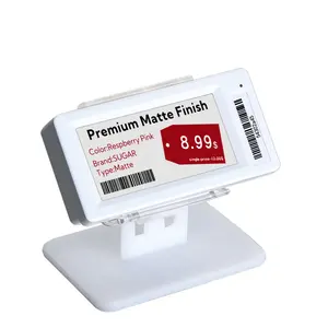 Etiqueta eletrônica de 2.13 polegadas, etiqueta esl com suporte de etiqueta de preço para alimentos congelados, etiquetas de produto de carne eletrônica