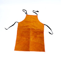 Tablier de barbecue de soudeur résistant à l'acide et à la flamme en cuir de vache fendu imperméable à l'eau Tablier personnalisé bon marché résistant à la chaleur