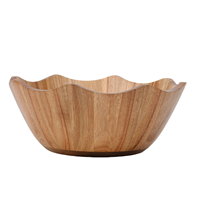 Bol à salade en bois d'acacia de 11,5 pouces en forme de coquille Saint-Jacques pour servir les salades lors de réceptions et d'événements festifs (2026)