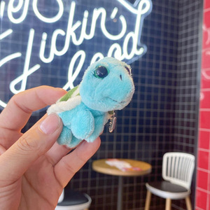 Simpatici grandi occhi piccola tartaruga peluche tartaruga portachiavi Kawaii peluche portachiavi borsa giocattolo Charm - Product Image 6