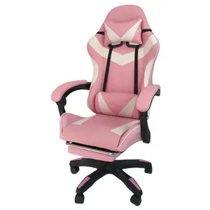 Drolling mjer Sillas De Gamer Rosada Xion用于午睡的粉色皮革办公室PC赛车摇杆游戏椅