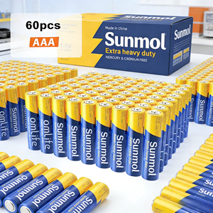 Pilas Alcalinas AA de 1.5V, Pilas Duraderas para Dispositivos del Hogar y de Oficina, Super Larga Vida Útil, Pilas Triple AAA - Product Image 1