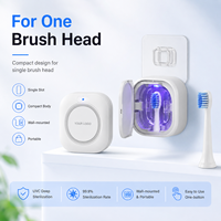 Caja Esterilizadora de Cepillos de Dientes para Montar en la Pared, Esterilizador con Lámpara UV-C Individual, Organizador de Baño con Etiqueta Privada Personalizada