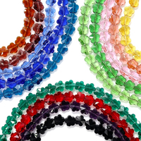 Perles en verre cristal facettées en forme de pétale de fleur de 10 mm, multicolores, vendues à l'unité pour la fabrication de bijoux DIY, bracelets et colliers.