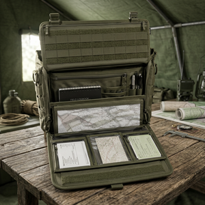 Bolsa Administrativa de Campo, Organizador de Documentos para Oficiales, Porta Libros de Planificación de Misiones, Panel de Visera Solar MOLLE, Nailon Cordura 1000D - Product Image 2