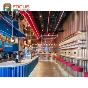 Freestanding Coffee Service Counter Condiment Station Cash Wrap Oak Finish Cafe Counter Display - Product Image 3