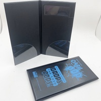 Porte-ordres personnalisé en cuir PVC noir avec marquage à chaud, porte-factures de restaurant, porte-chèques pour hôtel, café