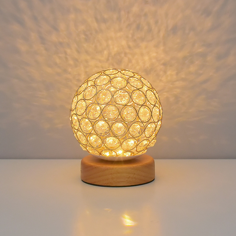 Lámpara de cristal de oro