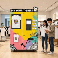 Máquina Expendedora de Impresión de Camisetas de Autoservicio, Máquina Expendedora de Impresión de Ropa con Terminal de Pago con Pantalla Táctil