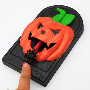 Vente chaude Halloween Blague Accessoires Électronique Sonnette Lumineux Effrayant Son Citrouille Fantôme Trick Jouet pour La Décoration Intérieure Fête - Product Image 4