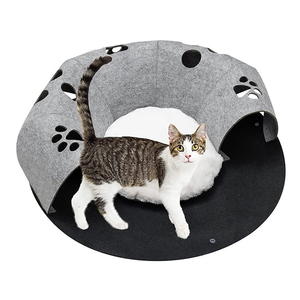 Shengfeng thiết kế mới lạ đường hầm mèo giường Donut handmade bền thoải mái vui <span class=keywords><strong>Pet</strong></span> peekaboo mèo hang động - Product Image 1