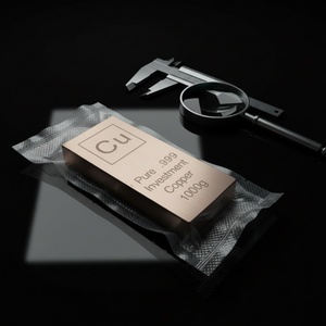 TGS 1kg Investment Copper Rod 99.99% High Purity Square Non-Alloy Bullion with 20mm Thickness - Product Image 1