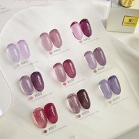 DANNY COLL plus récent verre translucide couleur Gel vernis ensemble 9 couleurs haute qualité en gros violet Gel vernis à ongles ensemble
