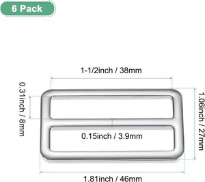 ตัวปรับสายรัดแบบ Tri Glide ทำจากโลหะผสมสังกะสี สำหรับสายรัดกระเป๋า สายรัดสุนัข - Product Image 3