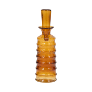 Vaso alto in vetro a coste, vaso decorativo per composizioni floreali da tavolo, decorazione moderna per la casa. - Product Image 1