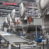 Autoclave de stérilisation automatique de viande ZLPH pour la mise en conserve d'aliments pour animaux, machine de pasteurisation du lait en acier inoxydable 304, contrôlée par PLC, garantie 1 an
