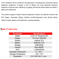 Escáner de diagnóstico de maletero LAUNCH X431 V + HD con escaneo bidireccional SmartlinkC 2,0 X431 PAD VII 3S + V5.0 IMMO ELITE