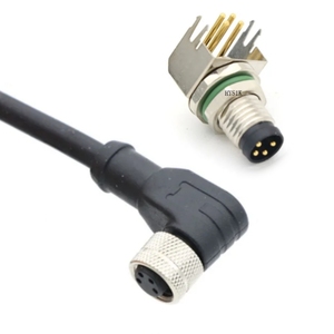 Cable M8 hembra de ángulo recto con conector de 90 grados a extremo abierto - Product Image 1