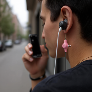 Auricolari cablati Abingo M760I con microfono per musica e chiamate nei colori nero, argento e rosa - Product Image 2