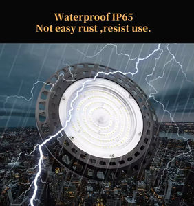 Fabricantes Chinos de Lámparas LED UFO de Alta Potencia de 100W 200W 300W, Lámpara de Techo de Aluminio para Taller, IP65 - Product Image 5