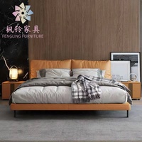 Matelas en tissu doux au design italien moderne le plus récent lit double King Size peu encombrant B024