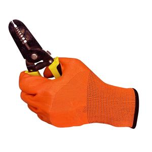 Gants de travail en tricot <span class=keywords><strong>orange</strong></span> à prix avantageux, enduits de <span class=keywords><strong>latex</strong></span> pour le travail en nature - Product Image 5