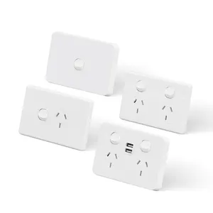 IGOTO Wall Switch Manufacturer Wholesale Price Plugs And Switch 2 gang Australia Electric Wall Socket Light Switches