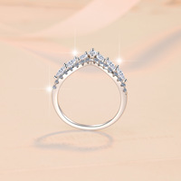 Bague Pavé en Argent Sterling S925 avec Certificat GRA, Moissanite Taille Marquise Couleur D VVS1, Bague de Fiançailles pour Femme