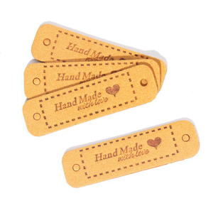 <span class=keywords><strong>Étiquette</strong></span>s en cuir PU faites <span class=keywords><strong>à</strong></span> la <span class=keywords><strong>main</strong></span> avec amour, pour vêtements, bricolage, sacs de chapeau, accessoires de couture, 20 pièces - Product Image 2