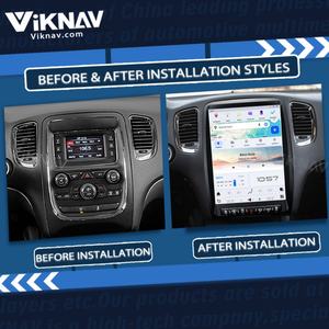 Autoradio pour Dodge Durango 2014 2015 2016 13,8 pouces, enregistreur de cassettes, navigation GPS, lecteur multimédia 128 Go, Android Auto vertical - Product Image 2