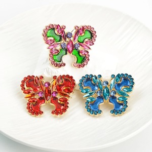 Phụ Nữ Của Mới Lạ Nút Trâm Sang Trọng Bướm <span class=keywords><strong>Pin</strong></span> Cho Bữa Tiệc Cưới Váy Corsage Đầy Màu Sắc Rhinestone Huy Hiệu - Product Image 1