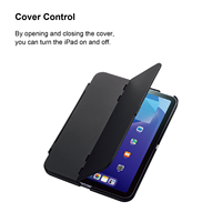 Housse rabattable multi-angles pour tablettes, se transforme en support horizontal, prend en charge l'utilisation du clavier, conception pliable durable
