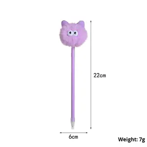 Stylo à bille en peluche dessin animé créatif mignon papeterie stylo à bille Promotion stylos à bille 4 styles - Product Image 5