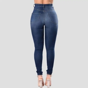 Jeans Skinny a vita alta da <span class=keywords><strong>donna</strong></span> fori Streetwear pantaloni a matita in Denim Jeans Casual strappati femminili di moda - Product Image 6