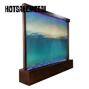 Foshan 304 Acier inoxydable moderne, séparateur de pièce en acrylique LED, cloisons lumineuses personnalisables pour des espaces intérieurs élégants - Product Image 4