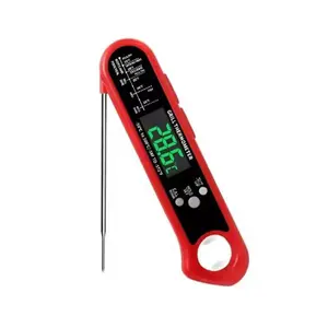 Termometer Daging Digital 3 In 1, Termometer Makanan Baca Instan dengan 2 Kabel Yang Dapat Dilepas untuk Memanggang, Memasak, BBQ