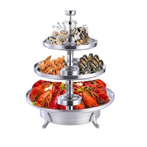 Buffet Meeres früchte platte Große Kaffee platte Fünf schicht iger Turm Edelstahl Kleine Platte Hummer Salat platte - Product Image 2