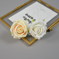 Têtes de Roses Artificielles en Velours Rouge pour Mariage, Baby Shower et Décoration de Gâteaux