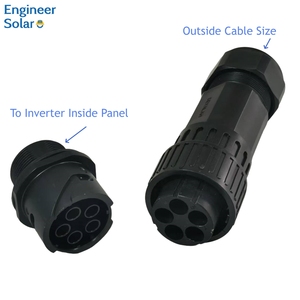 Growatt goodwe Solis ginlong EG4 <span class=keywords><strong>sungrow</strong></span> SJ devalan เก็บพลังงานไฮบริดอินเวอร์เตอร์3เฟส5ขาแกนทองแดงสีดำ IP65 ABS - Product Image 6