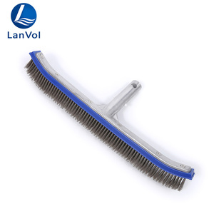 Brosse à algues professionnelle <span class=keywords><strong>pour</strong></span> <span class=keywords><strong>piscine</strong></span>, prix d'usine, bleu clair, cadre en aluminium, brosse à fil métallique rigide <span class=keywords><strong>pour</strong></span> l'élimination des taches tenaces - Product Image 2