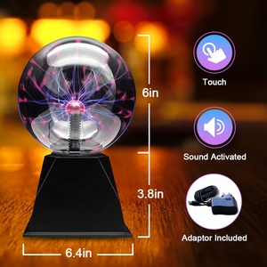 Usb plasma bóng đèn 6 "điện ma thuật bóng ánh sáng bên trẻ em quà tặng đêm đèn sét thủy tinh bóng đèn cảm ứng âm thanh nhạy cảm - Product Image 5