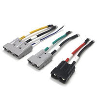 Câble de 1 pied 10AWG avec connecteur 50A pour batteries de camions, automobiles et chariots élévateurs, de type prise de batterie 50A à borne à anneau.