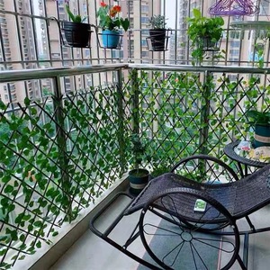 Panneau de clôture en bois d'extérieur, plante <span class=keywords><strong>artificielle</strong></span> rétractable, simulation de feuillage vert, mur pour la décoration de la cour, de la maison et du balcon - Product Image 3