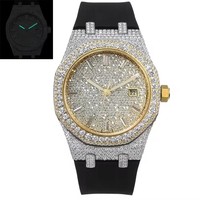 Montre pour homme Bussdown Iced Out, montre-bracelet en diamant Moissanite VVS1, montre automatique de luxe entièrement sertie de diamants, Miyota 9015
